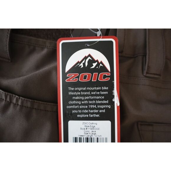 Zoic 1193EDGE Men's Sz XL Java Brown Edge 12" Shorts - Picture 3 of 9
